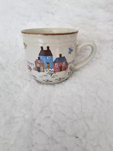 Tazza Vintage Internazionale Gres Cuore Terra Villaggio 3'' Giappone Caffè Tè Tazza - Foto 1 di 10