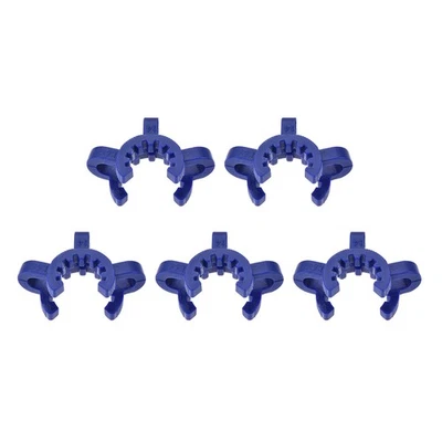 Lab Joint Clip Plastic Clamp for 14/20 or 14/35 Glass Taper Joints Blue 5Pcs - Image 1 of 4