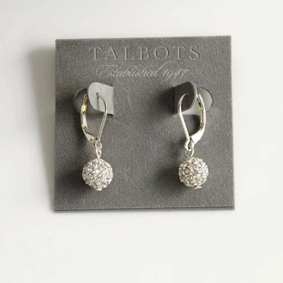 Nuevos pendientes colgantes Talbots bola de cristal elegantes mujeres fiesta vacaciones joyería regalo Foto 1 de 4