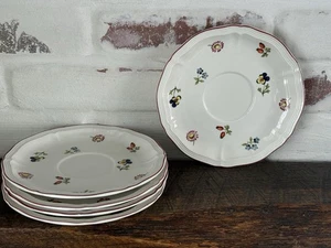 VILLEROY & BOCH Petite Fleur 6 3/4” Saucer Plates Dish Lot Of 5 Luxembourg - Picture 1 of 5
