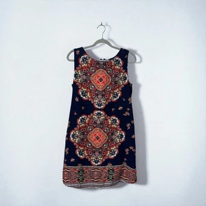 Altard State Sleeveless Shift Dress With Vibrant Paisley Print Size M Navy/Multi - Picture 1 of 6