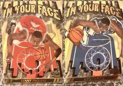 (2) 1999 Press Pass - Inserções IN YOUR FACE #6 Kenny Thomas #1 marca Elton - Imagem 1 de 2