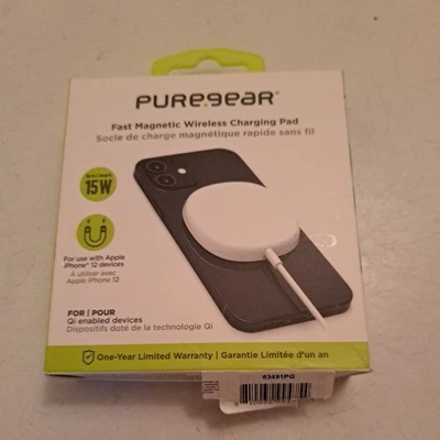 Cargador inalámbrico magnético rápido PureGear 15W Foto 1 de 4