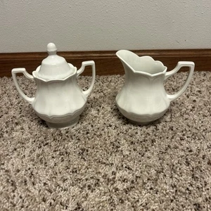 Vintage Royal Staffordshire Heirloom Ironstone J&G Meakin Creamer And Sugar - Picture 1 of 6