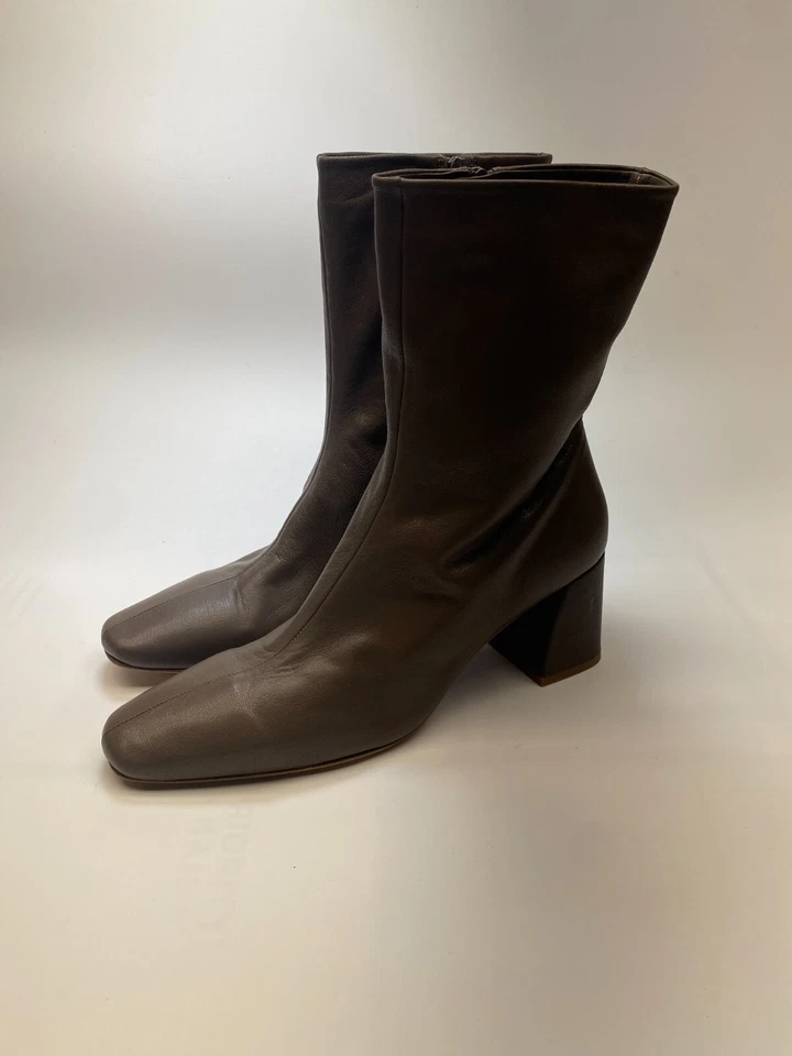 Pedro Garcia Mujer Ilisa Midtown Cuero Punta Cuadrada Bota Talla 9.5 Foto 1 de 4