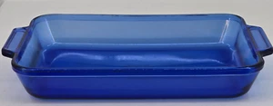 VTG Anchor Ovenware Cobalt Blue Baking Dish 3 QT Model 1040 - VGC - Picture 1 of 4