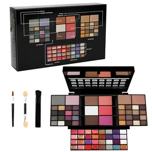 74 Colors Makeup Palette Eyeshadow Lip Gloss Blush Concealer Highlight Set Kit - Picture 1 of 8