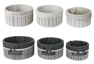 Cesta cesta estantería caja cesta de almacenamiento sin tapa redonda con funda - Imagen 1 de 6