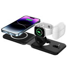 3In1 Magnetisches Kabelloses Ladegerät Ladepad-Dock für Apple Watch 9 iPhone 15