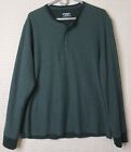 Untuckit Long Sleeve Henley Style Sweater Shirt Size XL Heathered Green EUC!