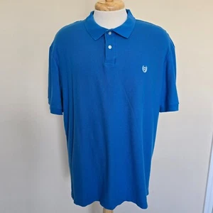 Camisa polo de manga corta Chaps talla XXL para hombre 100 % algodón azul real - Imagen 1 de 11