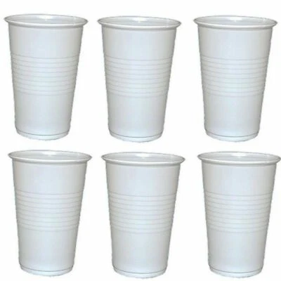 TRENDSKY Trinkbecher Ausschankbecher Plastikbecher weiß 0,2 Liter 200ml Becher Cup