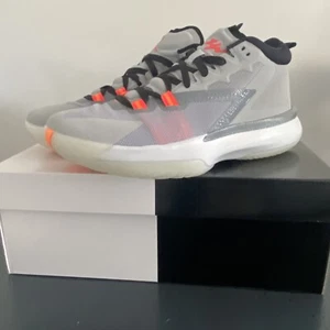 Nike Air Jordan Zion 1 Men's Sz 10.5 Light Smoke Grey Total Orange DA3130-008 - Picture 1 of 7
