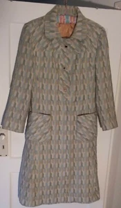 Vintage Retro 1960s Glenn Models Mod Original Woven Pastel Colour Coat Jacket 12 - Picture 1 of 12