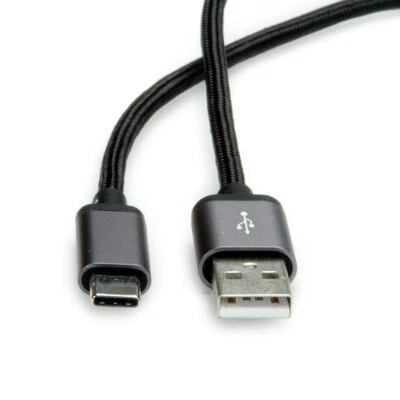 USB 2.0 Kabel, Typ C - Typ A, Stecker/Stecker, schwarz, 3 m - Bild 1 von 3