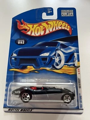2001 Hot Wheels First Editions Austin Healy Black w/ Chrome 5 spoke wheels - Image 1 of 3