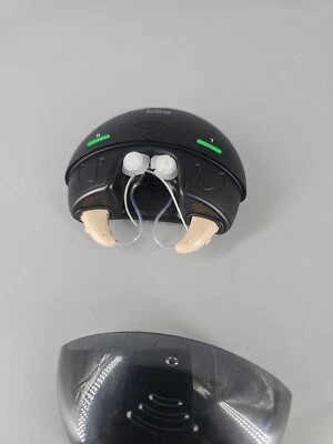 Diseño de canal intrauditivo de audífono RCA con estuche de carga y accesorios  Foto 1 de 4