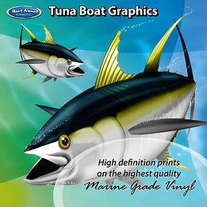 Tuna Graphics - set of 250mm Boat Graphics - Picture 1 of 4