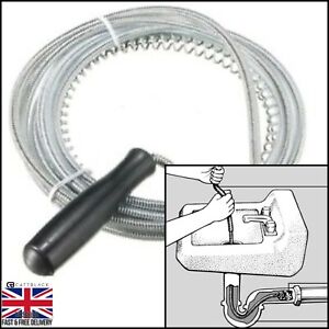 Drain Cleaner Flexible Spring Coil Wire Snake Tool SinkBath Waste Pipe Unblocker