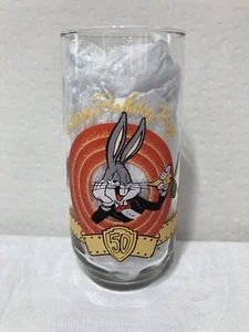Happy Birthday Bugs Bunny 50Th Anniversary Glass Looney Tunes 1990 Warner Bros - Picture 1 of 5