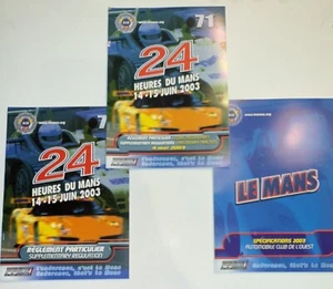 24 Heures Du MANS Hours Le Mans 2003 ACO Regulations Specifications Media Kit - Picture 1 of 5