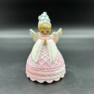 Estatuilla de Colección Lefton Karen Carson Creations Pink Angel Bell Porcelana - Imagen 1 de 11
