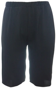 Womens New Plain Black Pull On Summer Shorts Elastic Waist Culottes Ladies Plus - Bild 1 von 4