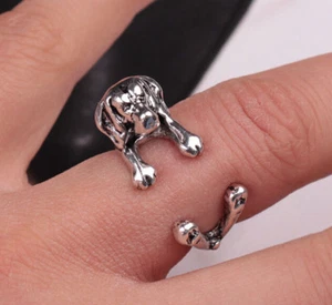 Labrador Retriever Rings - Silver - Adjustable (R1) - Picture 1 of 3