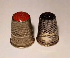 2x Fingerhut 800 Silber - Picture 1 of 4