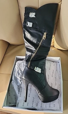 Botas de aguja negras para mujer Bamboo "Marcella" - Nuevas en caja talla 9 Foto 1 de 4
