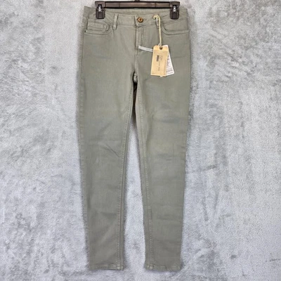 Zara Z1975 Basic Jeans Womens 4 Olive Green Mid Rise Skinny Fit Stretch Denim - Image 1 of 4