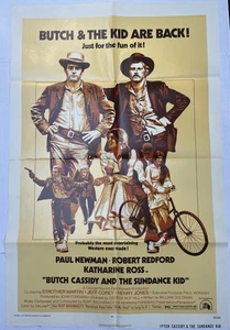 Póster original de la película Butch Cassidy Sundance Kid 1974 Redford 27"x41" vintage - Imagen 1 de 5