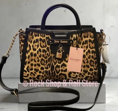 Bolso Cartera Viral Juicy Couture Estampado Leopardo Guepardo ~ Dije de Cerradura y Llave ~ Nuevo con Etiquetas Foto 1 de 3