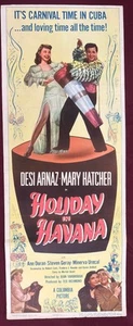 HOLIDAY IN HAVANA POSTER 1949 DESI ARNAZ -I LOVE LUCY- MARY HATCHER INSERT - Picture 1 of 4