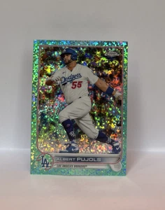 2022 Topps Chrome Albert Pujols 84 Aqua Mini-Diamond Refractor /199 Dodgers - Picture 1 of 2