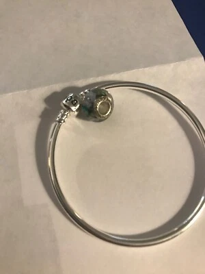 Новый PANDORA черный/белый цветок муранского стекла подвеска ~ бусина 791605 - Изображение 1 из 2