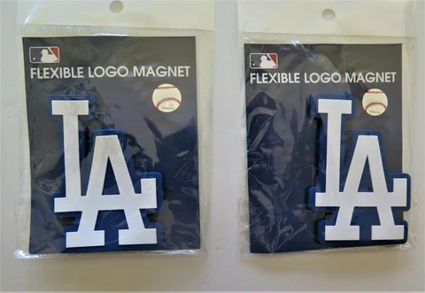 LOT OF TWO (2) LOS ANGELES DODGERS, FLEXIBLE MAGNETS FROM WINCRAFT Cover