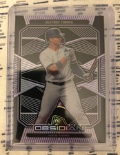2020 Panini Chronicles Obsidian Etched Gleyber Torres New York Yankees /99