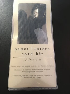 Paper Lantern Hanging Cord Kit 15ft Black New Pier 1 Imports - Image 1 of 2