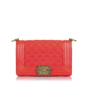 Chanel Small Patent Boy Bag Crossbody Red Shoulder Bag 22113730 - Picture 1 of 10
