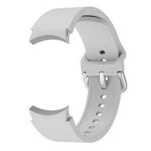 Bracelet Flexible en Silicone 20mm pour Samsung Galaxy Watch 4 Smartwatch Blanc - Photo 1 sur 6