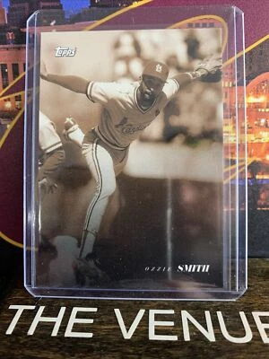 2022 Topps Black & White - Sepia Filter Ozzie Smith 21/75 St. Louis Cardinals - Image 1 of 2