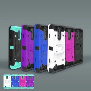 For New LG K20 Plus/ K10 (2017)/M250/LV5 Armor Kickstand Shock Proof Case Cover - Picture 1 of 15