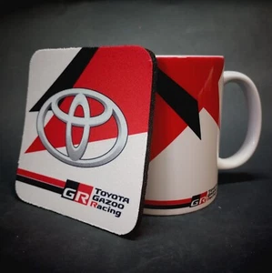 MUG TAZA TASSE CUP COASTER TOYOTA GR GAZOO RACING TUNING YARIS SUPRA COROLLA - Picture 1 of 5