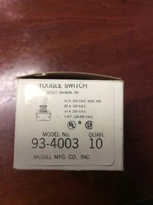 ***NEW*** McGill Toggle Switch, 93-4003 - Picture 1 of 3