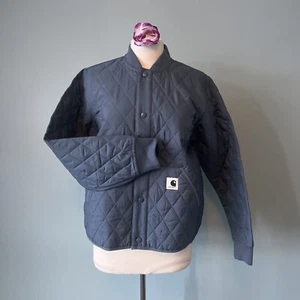 Carhartt WIP womens Farrow liner quilted storm blue jacket size large