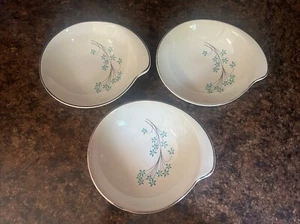 Royal China, 22 KT. Platinum Sorrento, Made in USA, Handled Soup Bowl (Set Of 3) - Picture 1 of 10