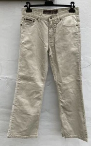 Hoi Polloi Womens Beige Pinstripe Flare Jeans Size 30 Waist - Picture 1 of 16