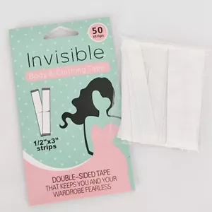 50 Stck. doppelseitig Body Tape Mode Toupee Brust Perücke Dessous Kleiderstreifen - Bild 1 von 13