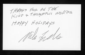 Mike Lemongello Bowling Hall of Fame signiert 3x5 Karteikarte E27532 - Bild 1 von 1